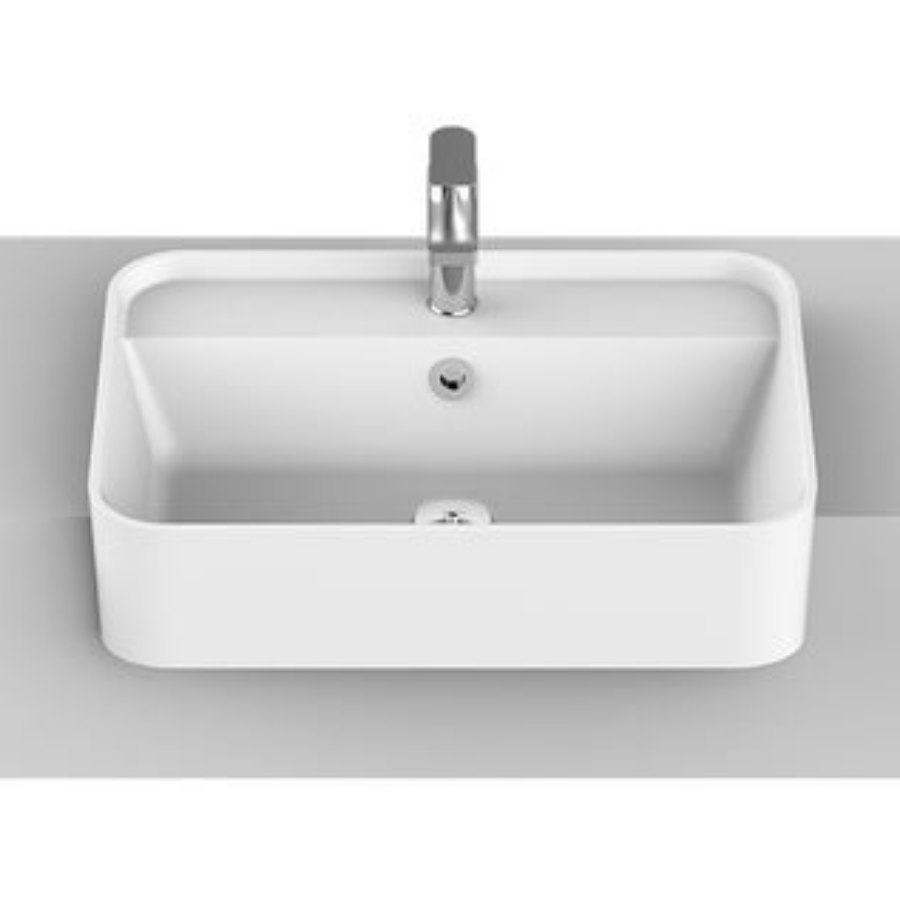ADP Miya 550 Semi-Recessed Basin White