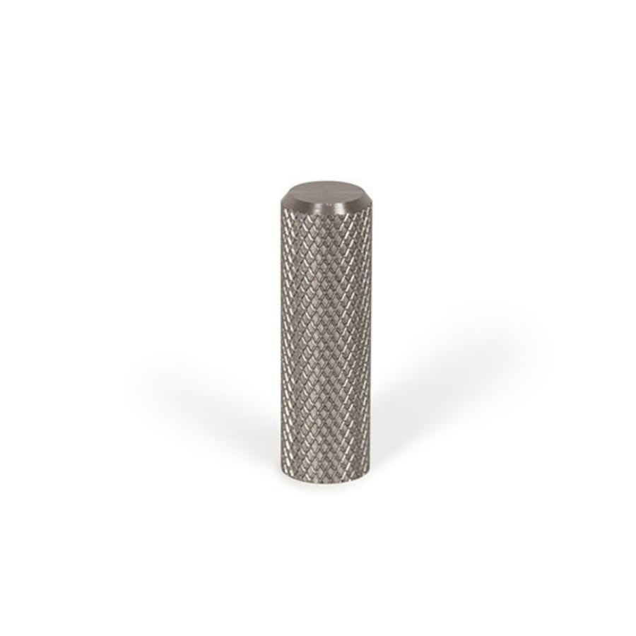 Momo Handles Graf Knurled Cylinder Knob 10mm Dull Brushed Nickel