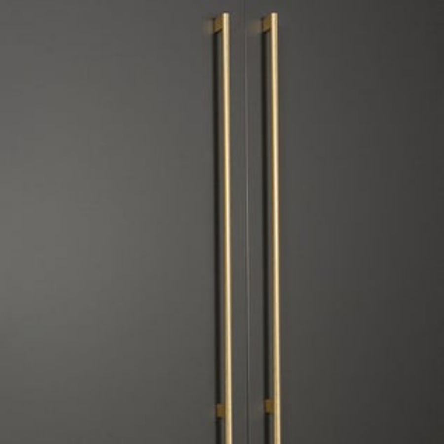 Momo Handles Graf Knurled D Handle Brushed Dark Brass