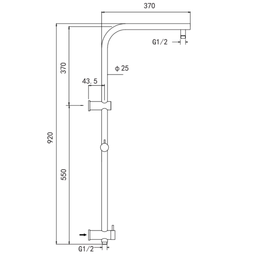 2 in 1 Shower Set JD-WS531: Versatile Luxury for Your Bath, Size
