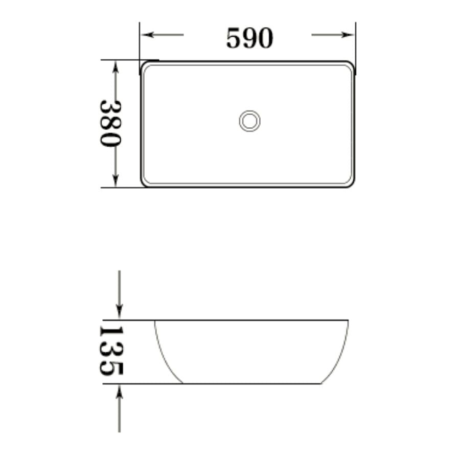 Top Counter Ceramic Basin