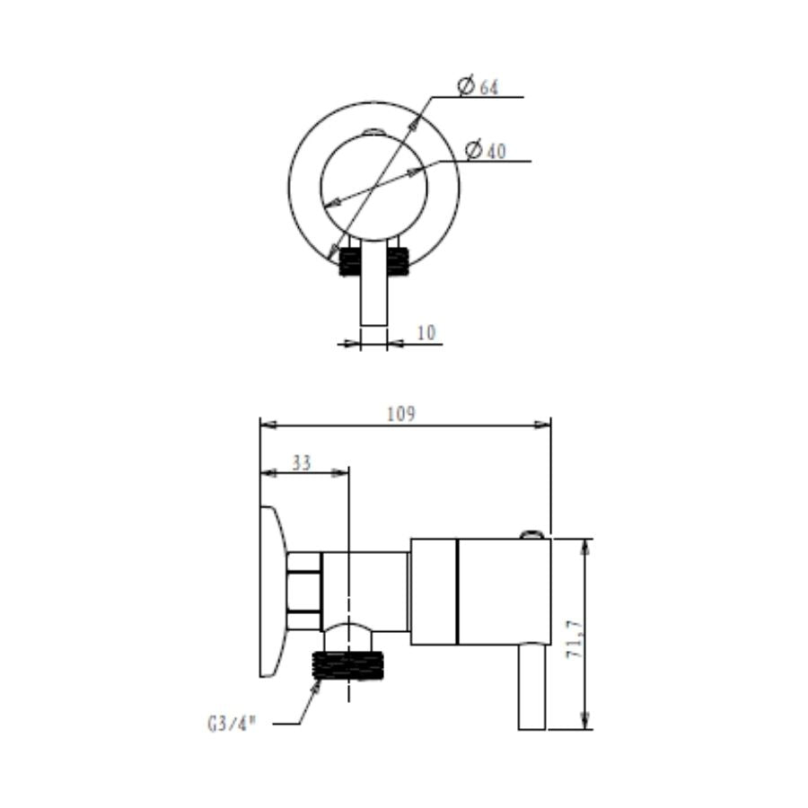 Washing Machine Stops - Round - gun metal