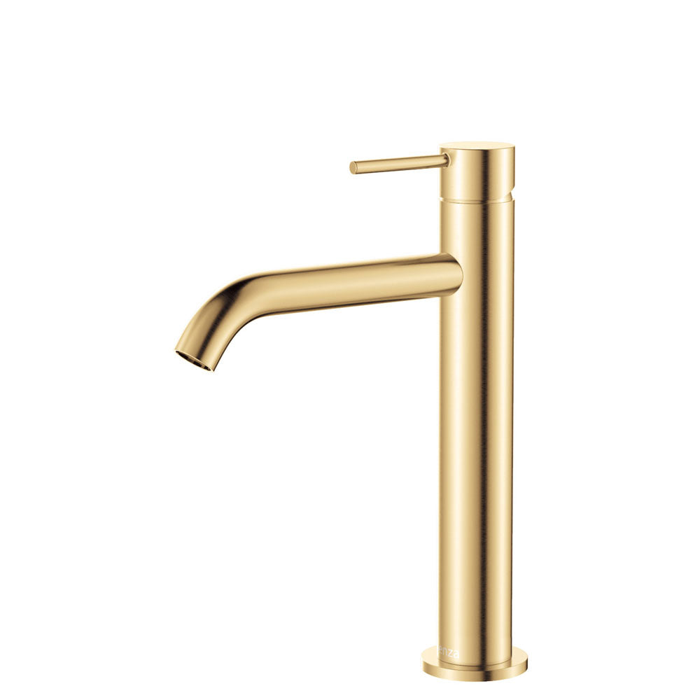 Fienza Kaya Medium Basin Mixer - Urban Brass