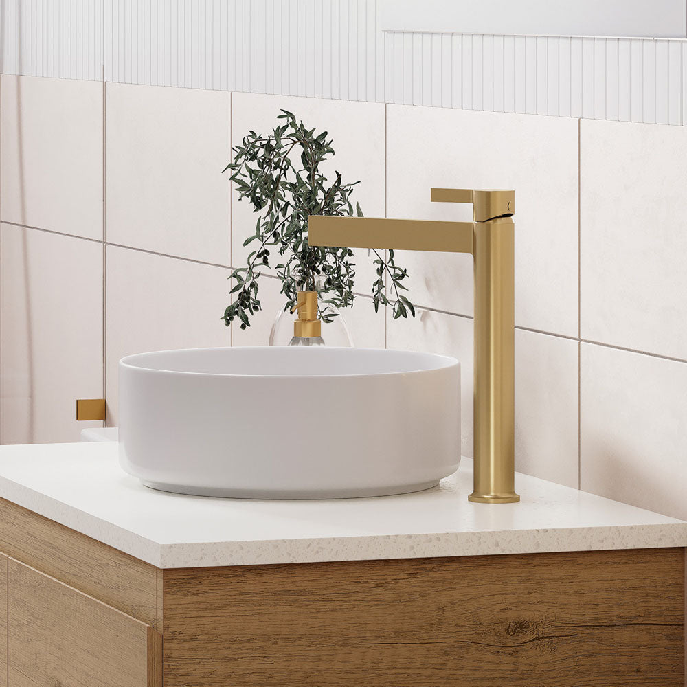 Fienza Sansa Tall Basin Mixer - Urban Brass