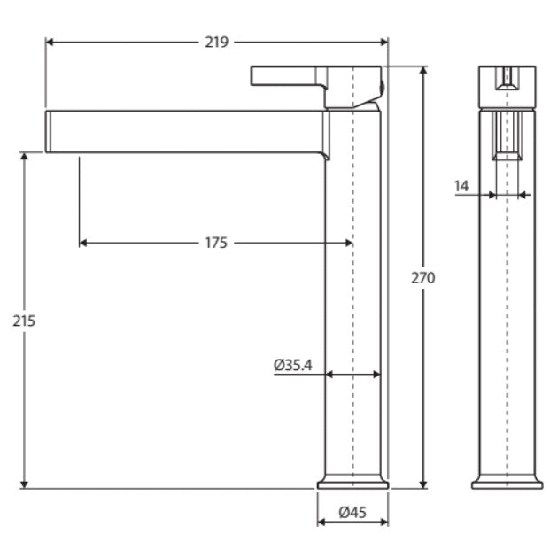 Fienza Sansa Tall Basin Mixer - Chrome