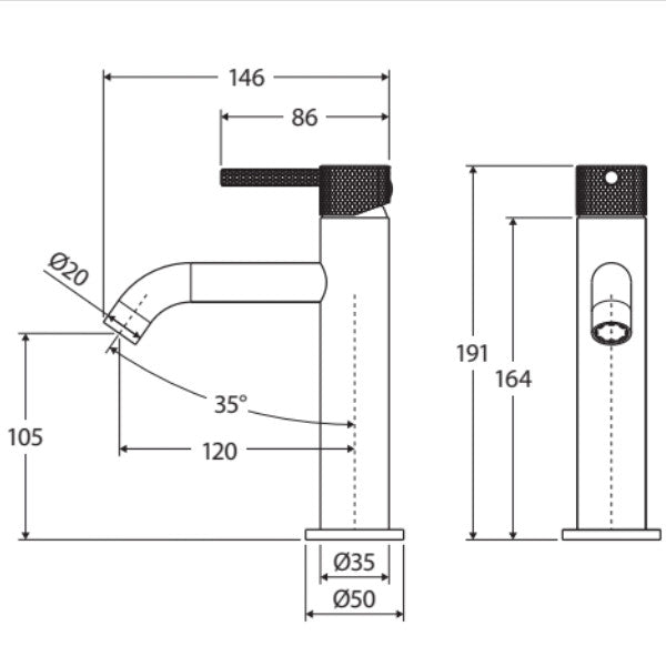 Fienza Axle Basin Mixer - Brushed Nickel