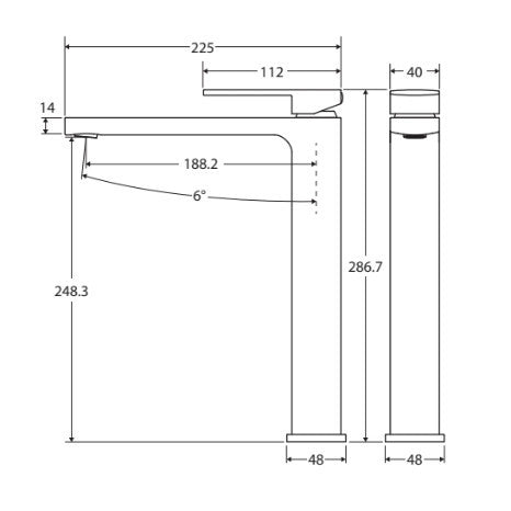 Fienza Tono Tall Basin Mixer - Chrome