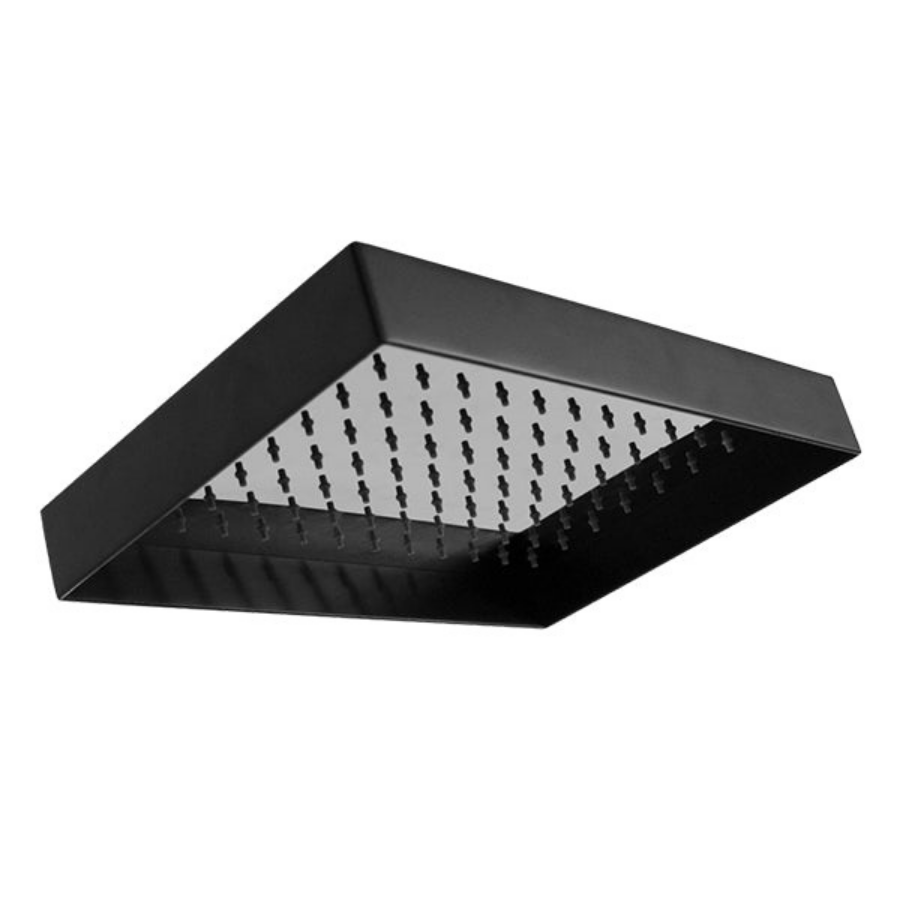 ADP Martini Shower Rose With Shroud-Matte Black/Chrome