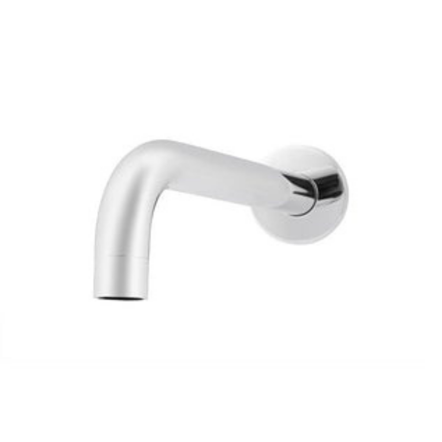 Meir Chrome Round Curved Wall Spout 200mm