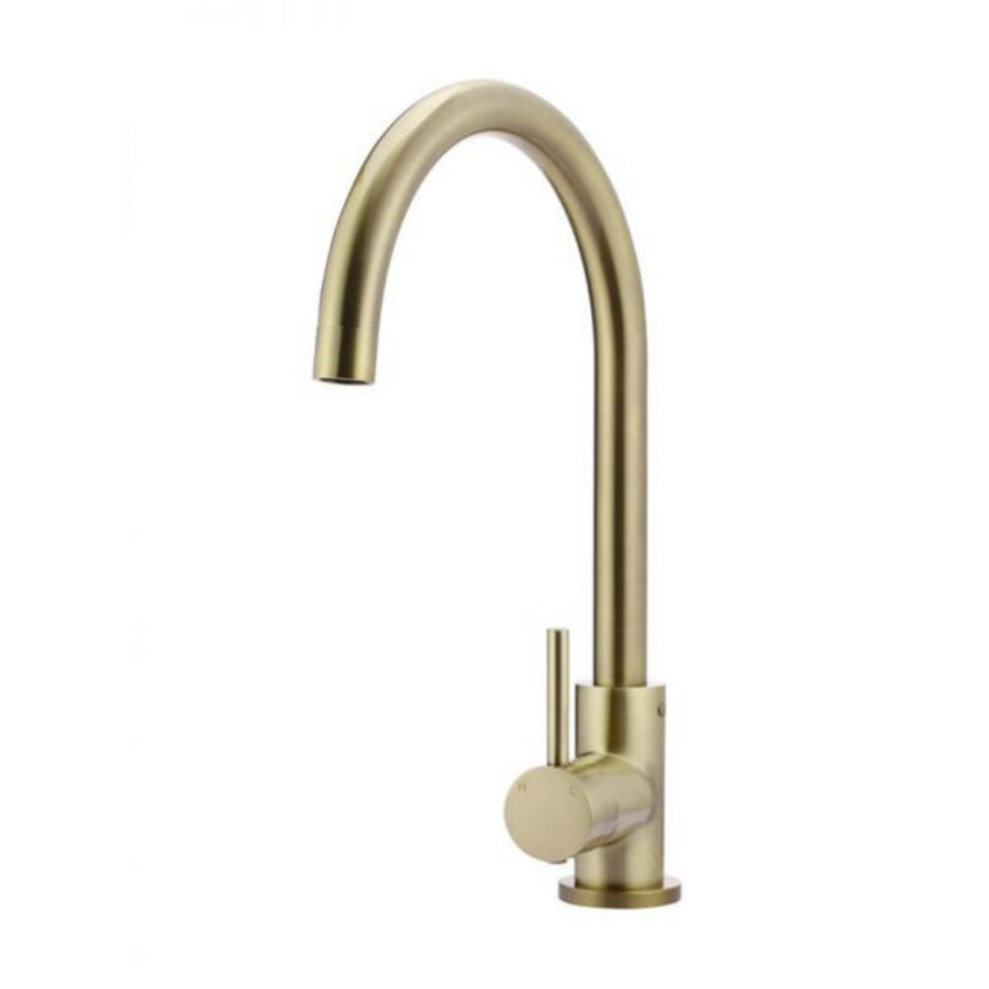 Meir Round Kitchen Mixer - Tiger Bronze