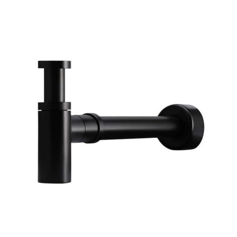 Meir Round Bottle Trap 32mm Matte Black