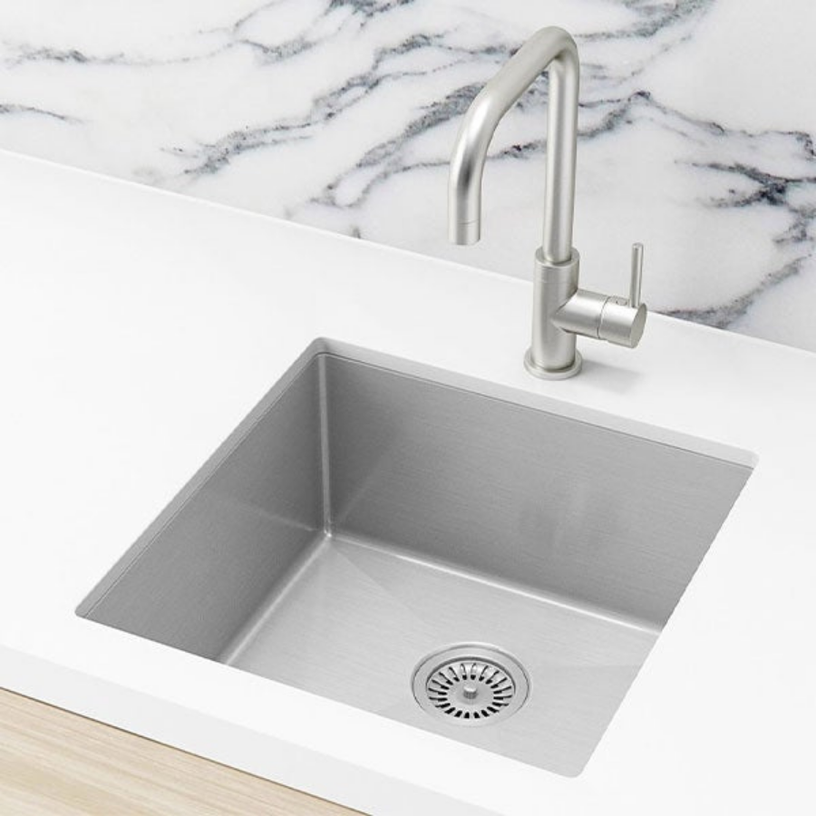 Meir Kitchen Sink Single Bowl 450mm x 450mm - Brushed Nickel