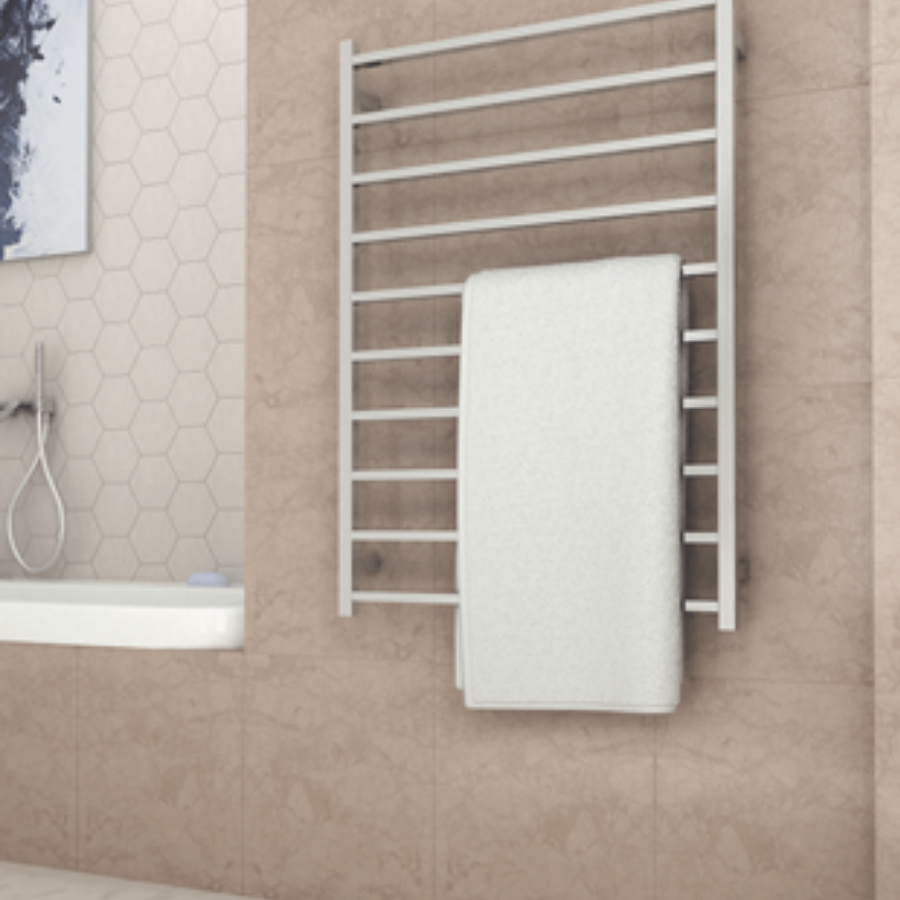 Thermogroup Wide 10 Bar Thermorail Straight Square Heated Towel Ladder 800mm