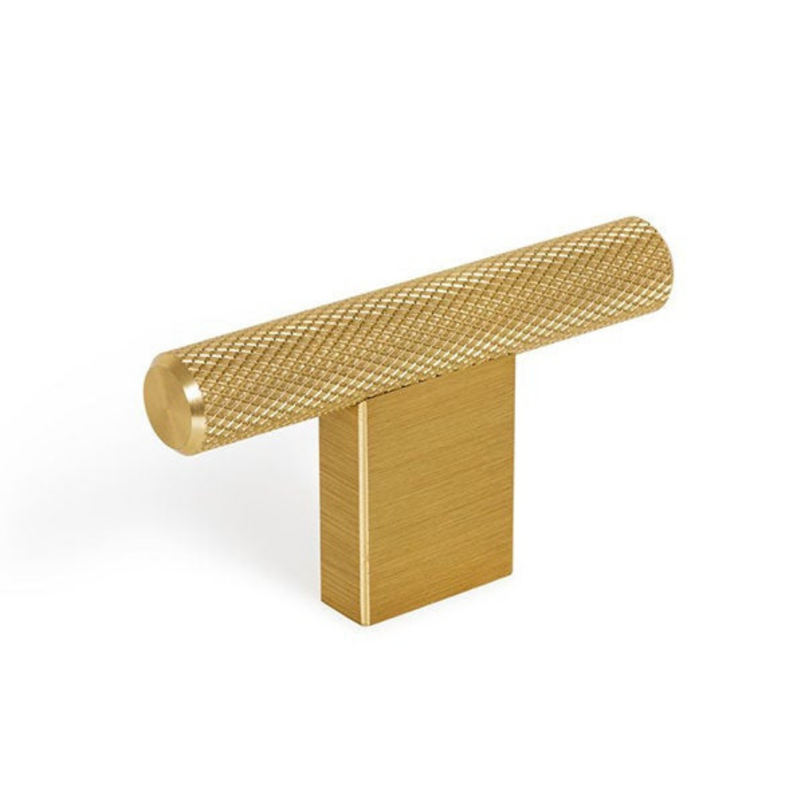 Momo Handles Graf Knurled T Knob 60mm Brushed Dark Brass
