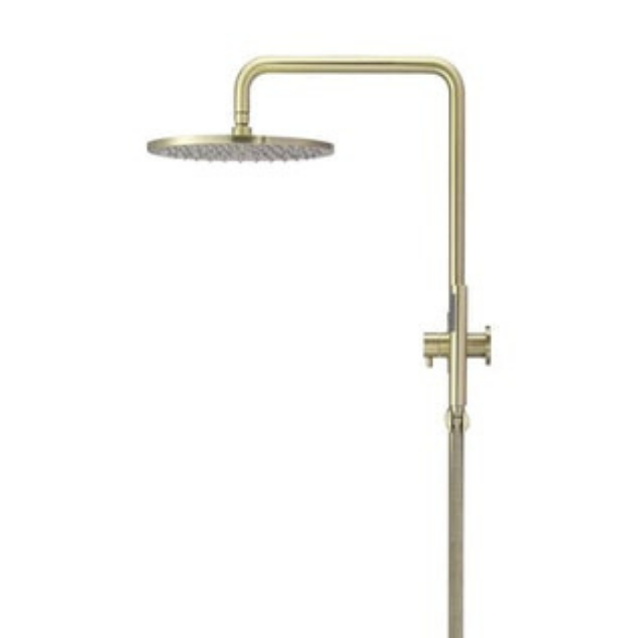 Meir Round Combination Shower Rail 300mm Rose & Hand Shower - Tiger Bronze