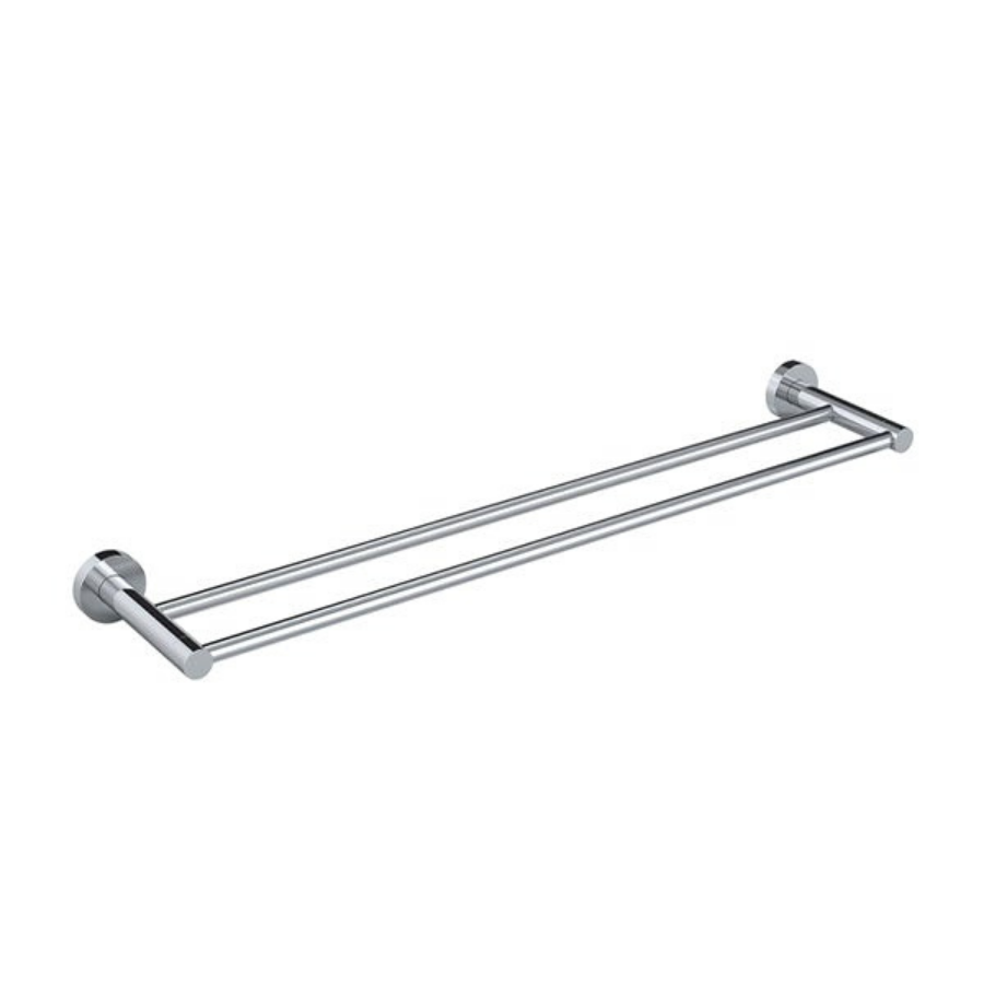 Meir Round Double Chrome Towel Rail 600mm