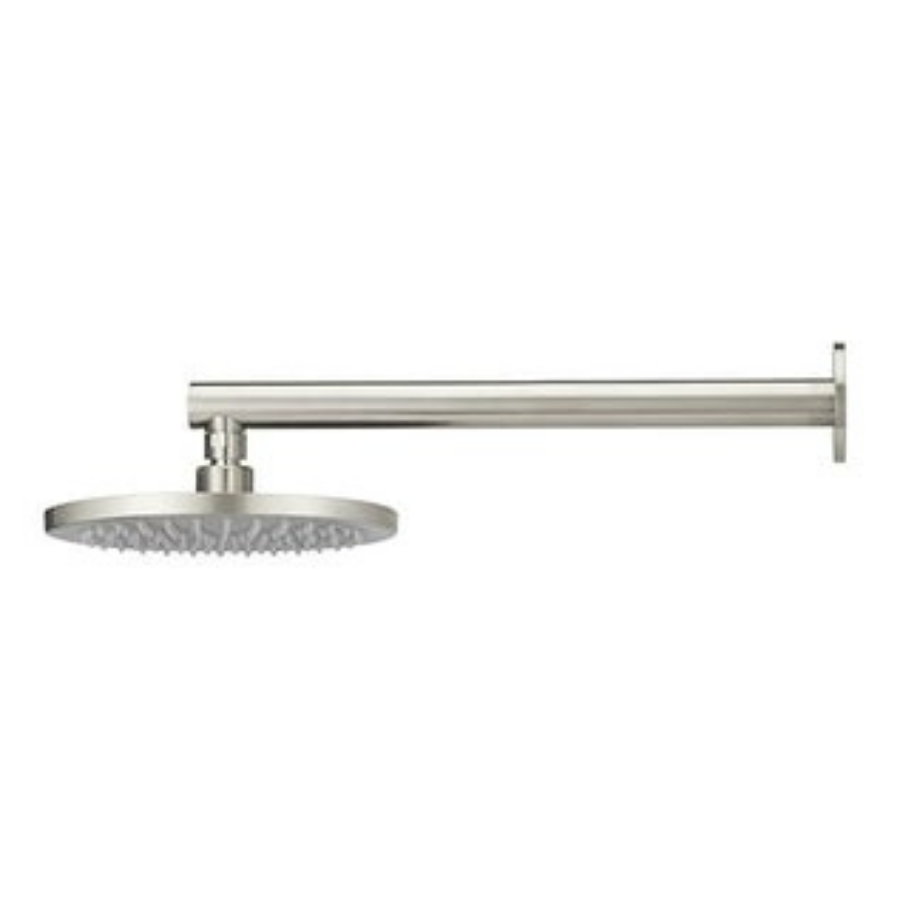Meir Round Wall Shower 200mm Rose, 400mm Arm - Brushed Nickel