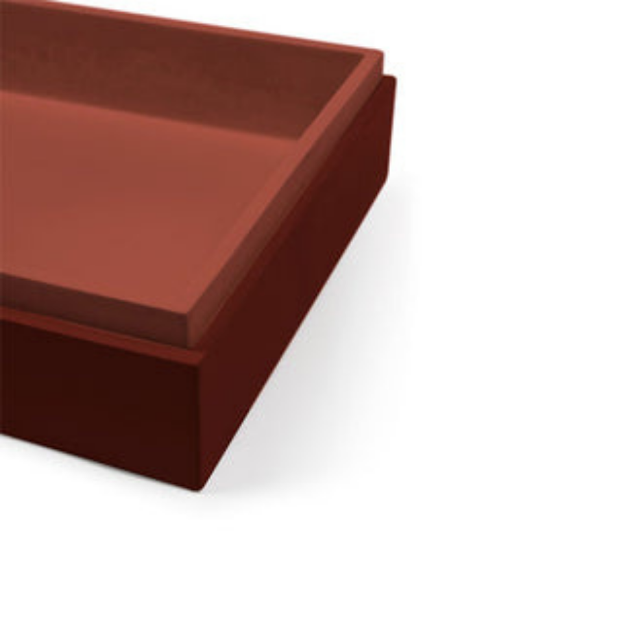 Nood Co Stepp Rectangle Basin Surface Mount Mid Tone Grey