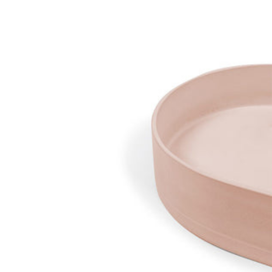 Nood Co Pill Basin Wall Hung Pastel Peach