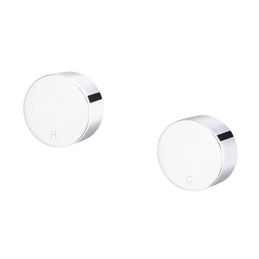 Meir Circular Wall Taps Polished Chrome