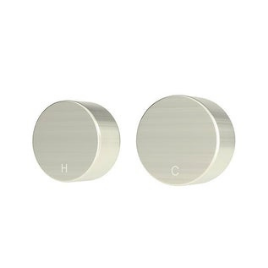 Meir Circular Wall Taps Brushed Nickel