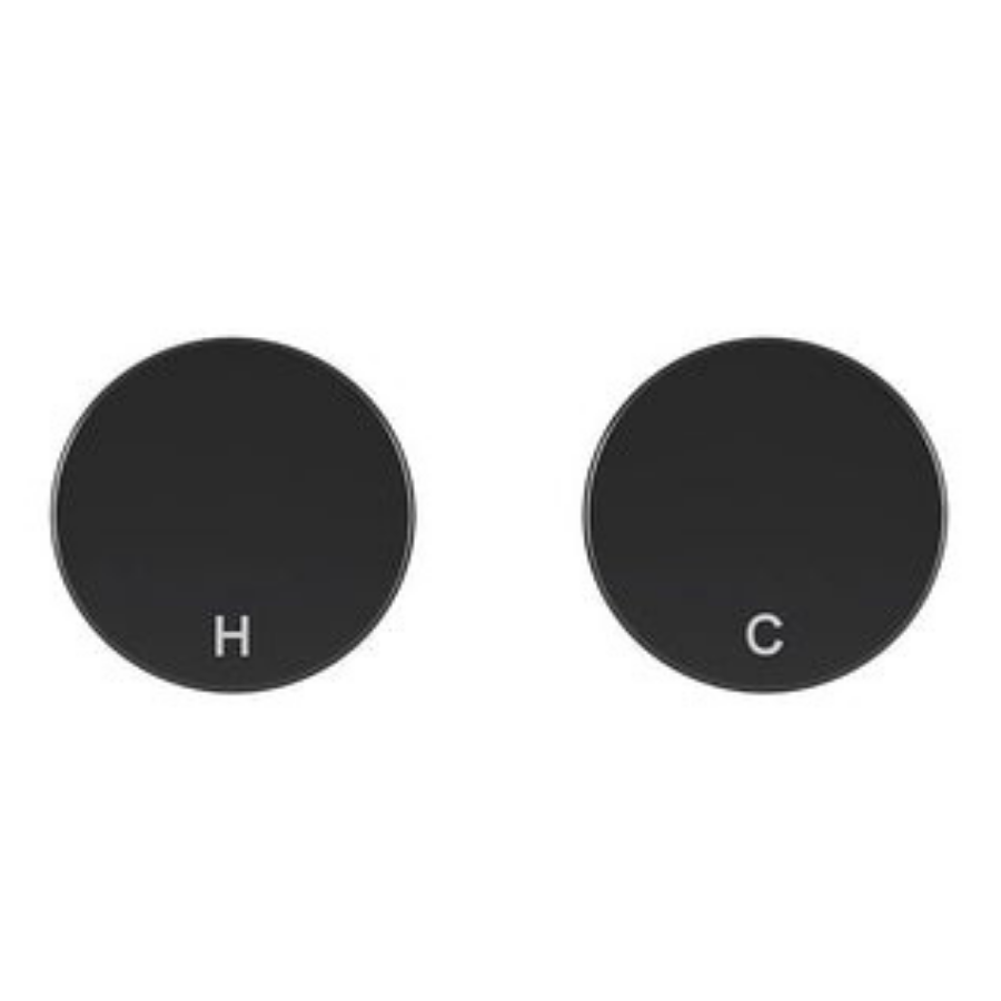 Meir Circular Wall Taps Matte Black