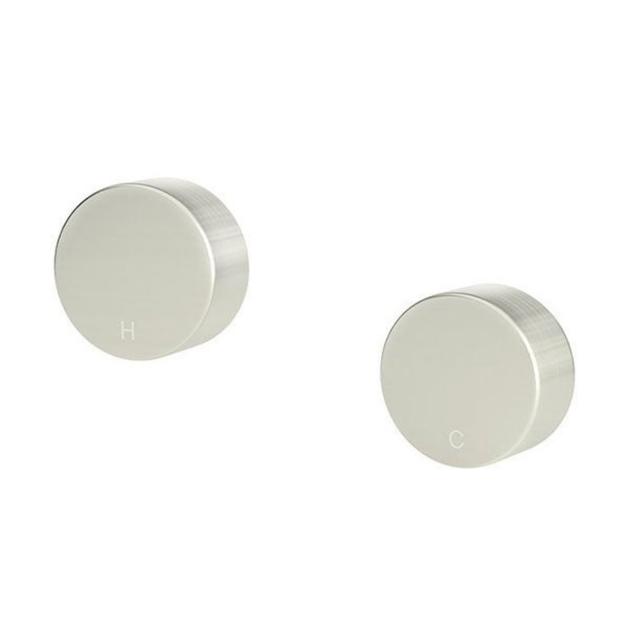 Meir Circular Wall Taps Brushed Nickel