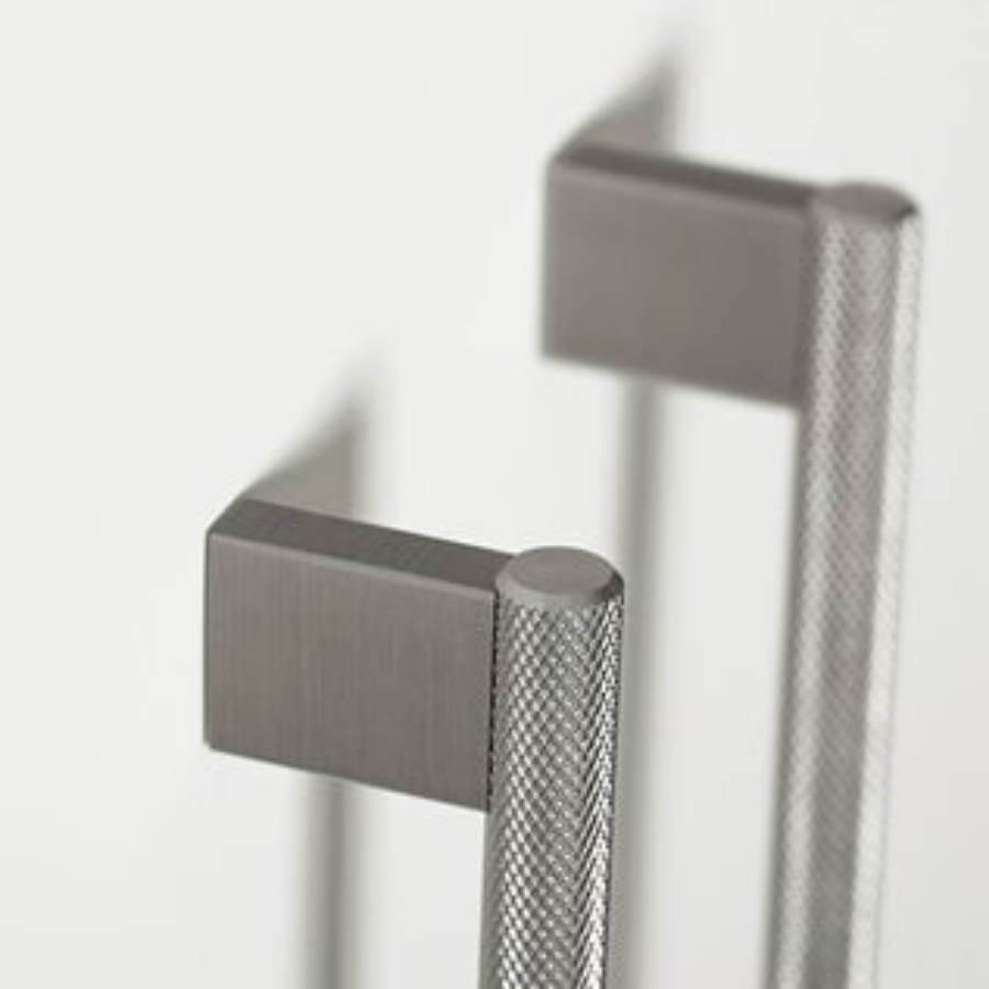 Momo Handles Graf Knurled D Handle Dull Brushed Nickel