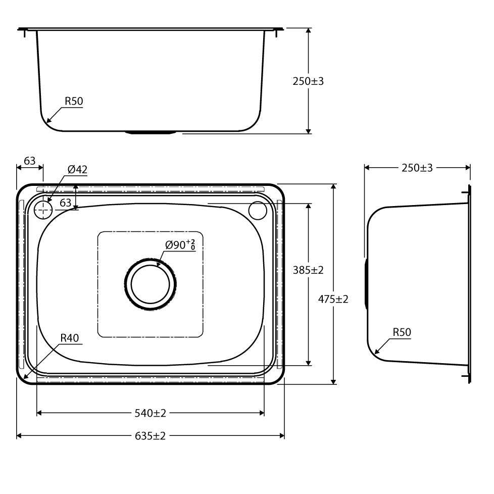 Tiva 45L Laundry Sink