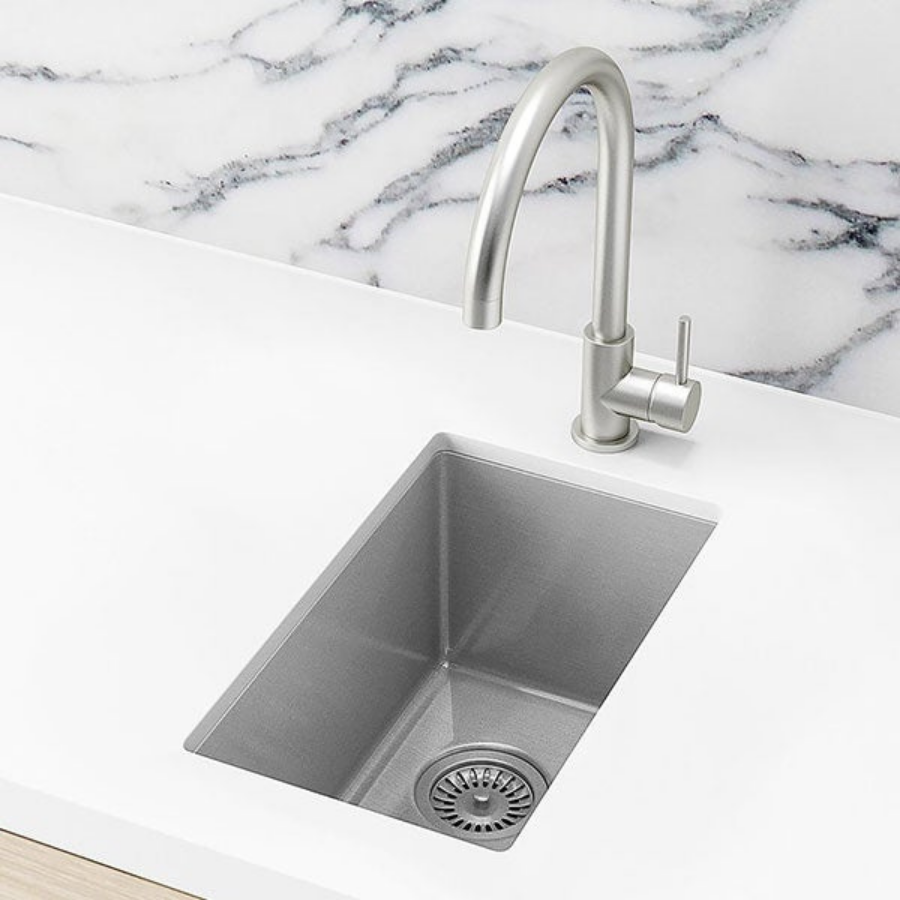 Meir Kitchen Mini Sink Single Bowl 382mm x 272mm - Brushed Nickel