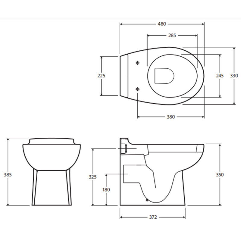 Fienza RAK Junior Wall-Faced Toilet Suite
