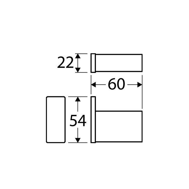 Fienza Tono Robe Hook, Matte Black