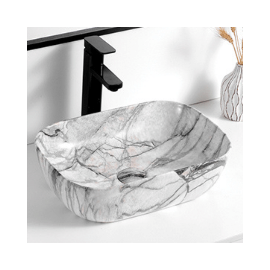 Vanity Basin - Deep Round edge - Marble dark