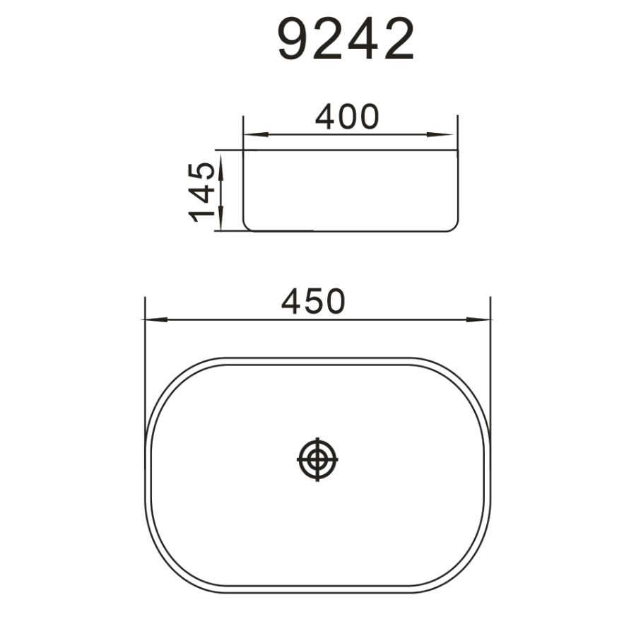SQ Vanity Basin - Rounder Edge