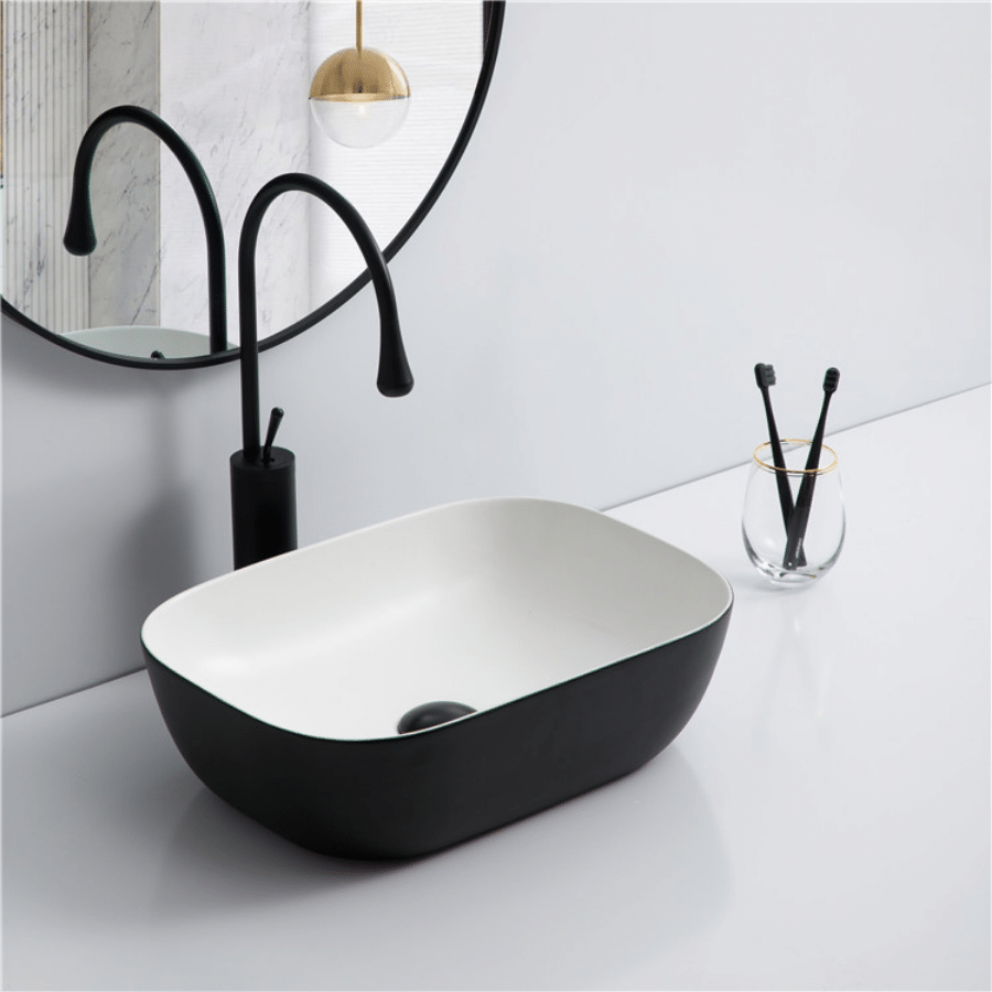 Vanity Basin - Deep Round edge - Inside White