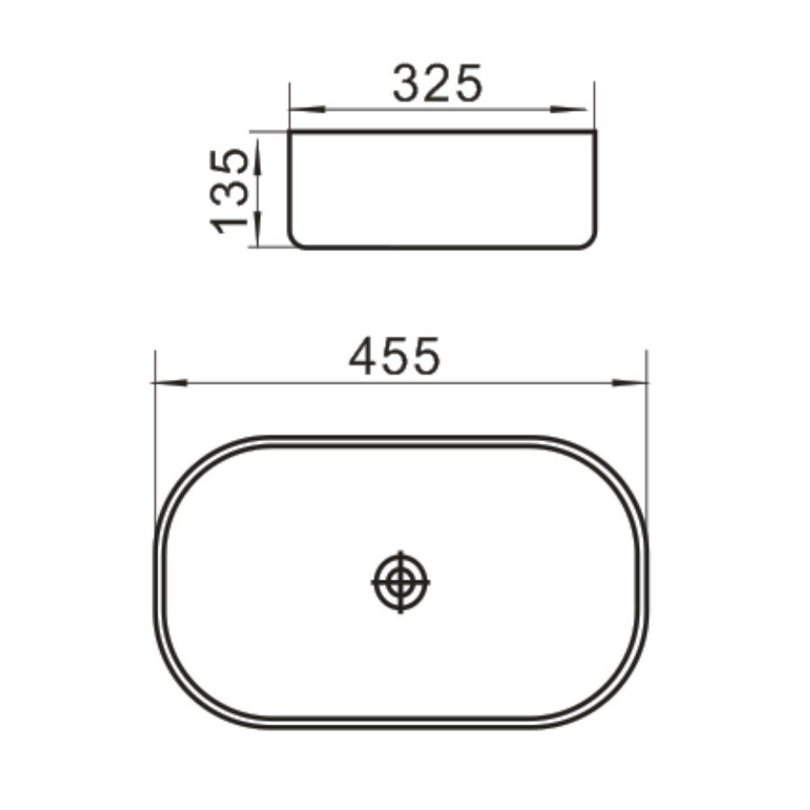 Vanity Basin - Deep Round edge - Marble