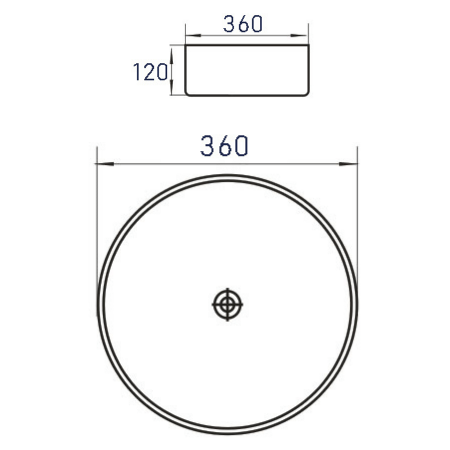 Vanity Basin - Moon white