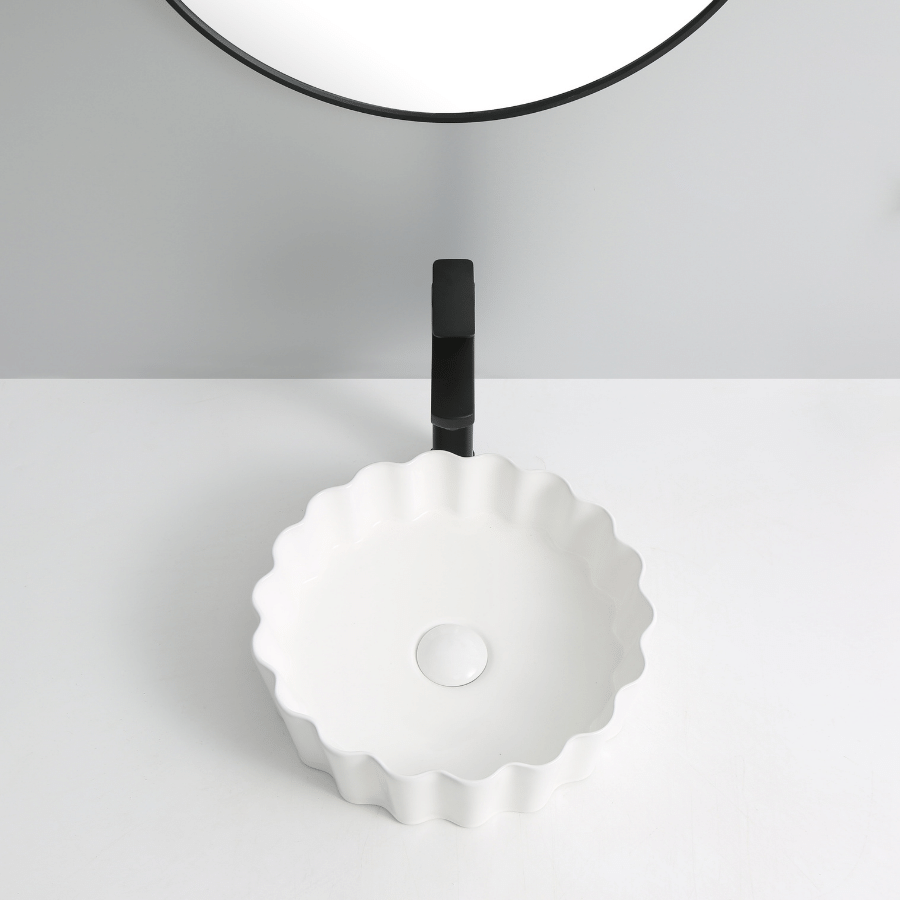 Vanity Basin - Ceramic Flower