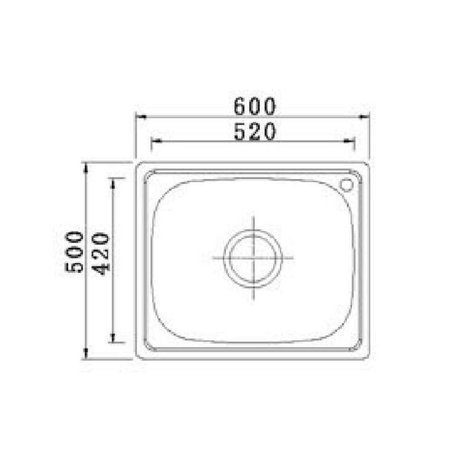 Topmount Single Bowl