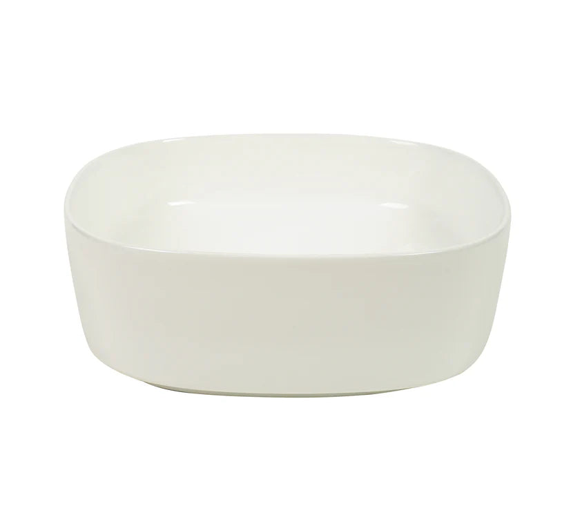SQ-37 Square Above Counter Ceramic Basin – Gloss White