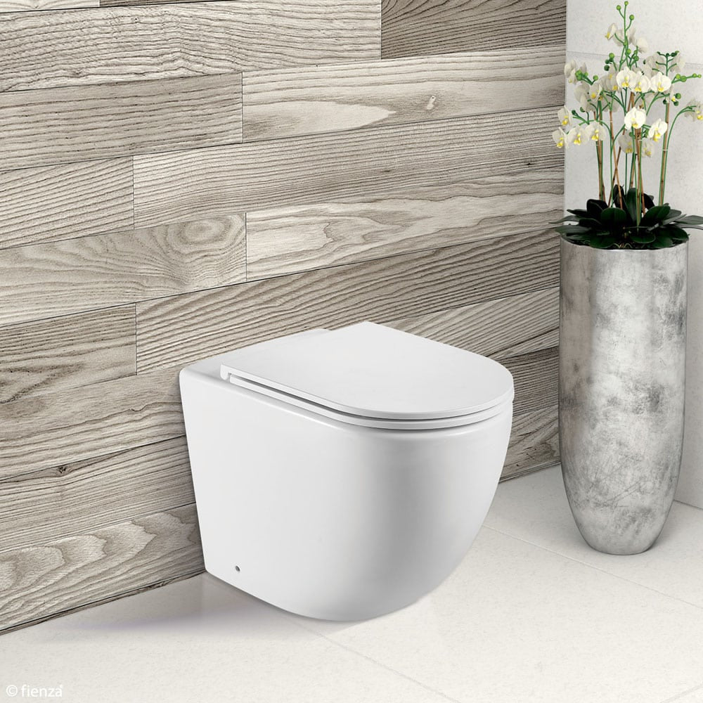 Fienza Koko Matte White Wall-Faced Toilet Suite S-Trap