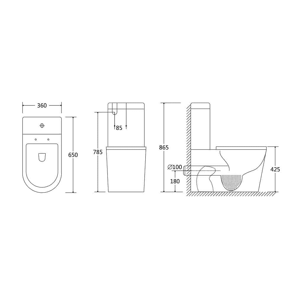 Livis Rimless Toilet Suite KDK022
