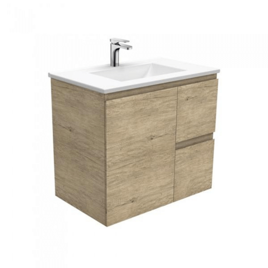 Fienza Vanessa Edge Wall Hung Vanity 750mm - 1500mm - Scandi Oak