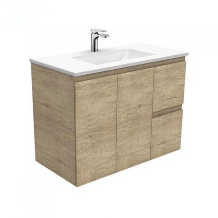 Fienza Vanessa Edge Wall Hung Vanity 750mm - 1500mm - Scandi Oak