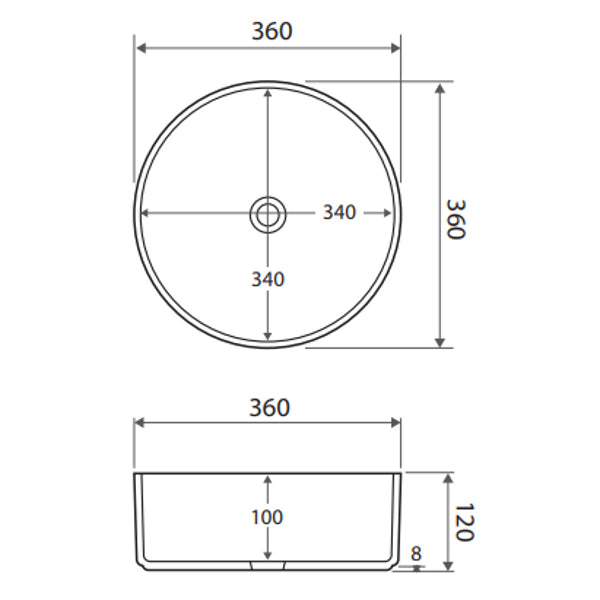 Fienza Reba Matte Pink Above Counter Basin