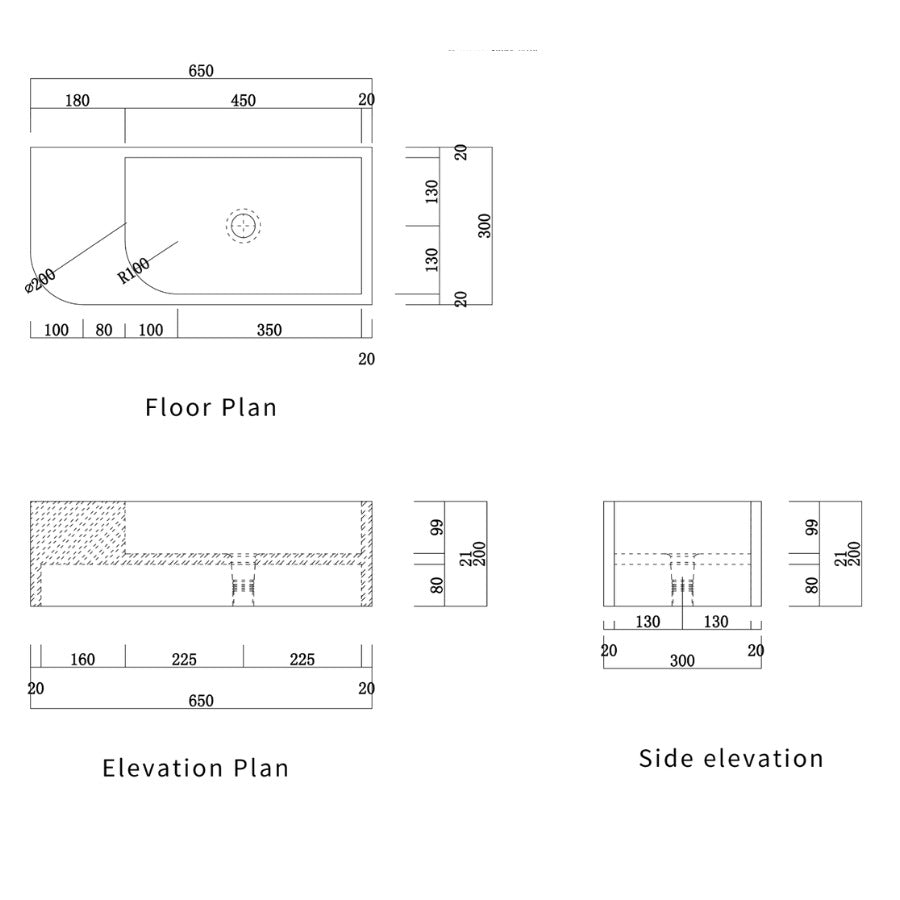 Counter Top Concrete Basin 3001