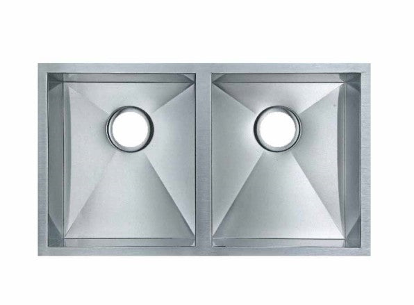 770*450*215mm Hand-made Double Bowl Kitchen Sink