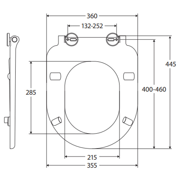 Fienza Delta Care Toilet Seat, White