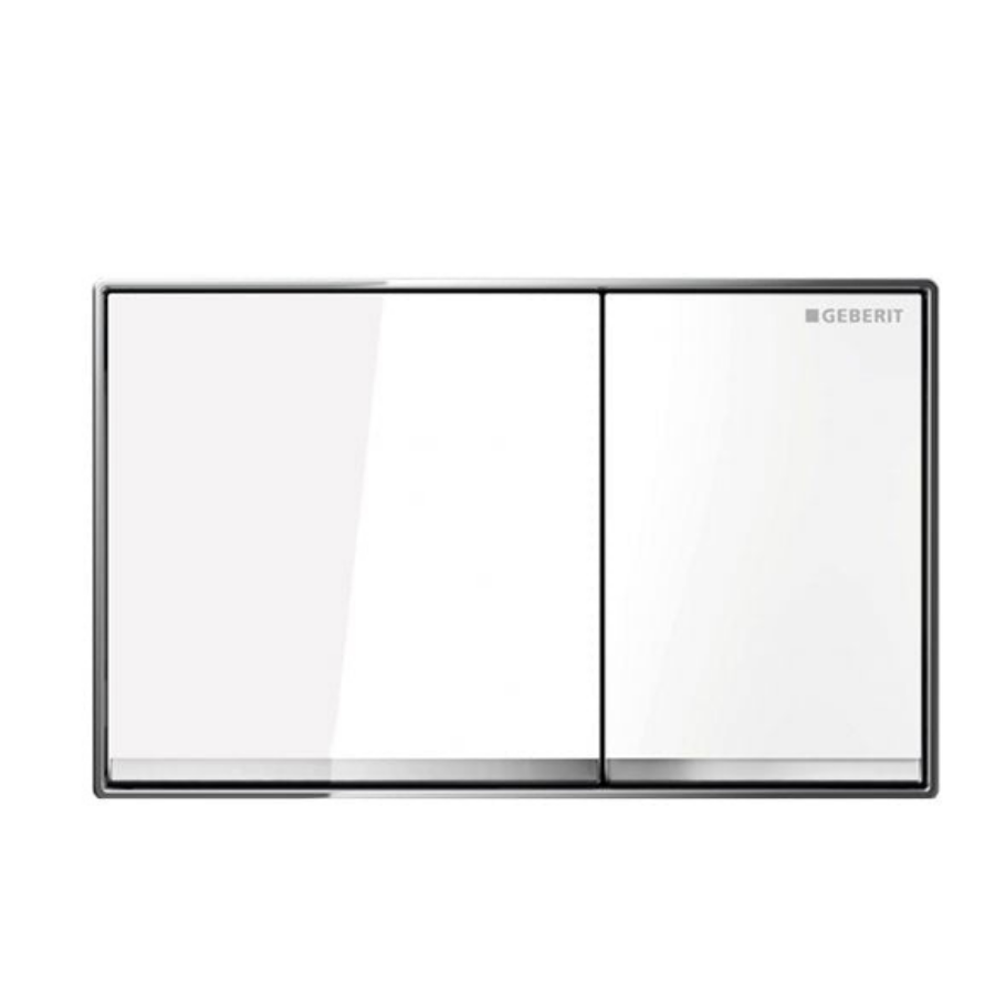 Geberit Sigma 60 Glass Dual Flush Plate White
