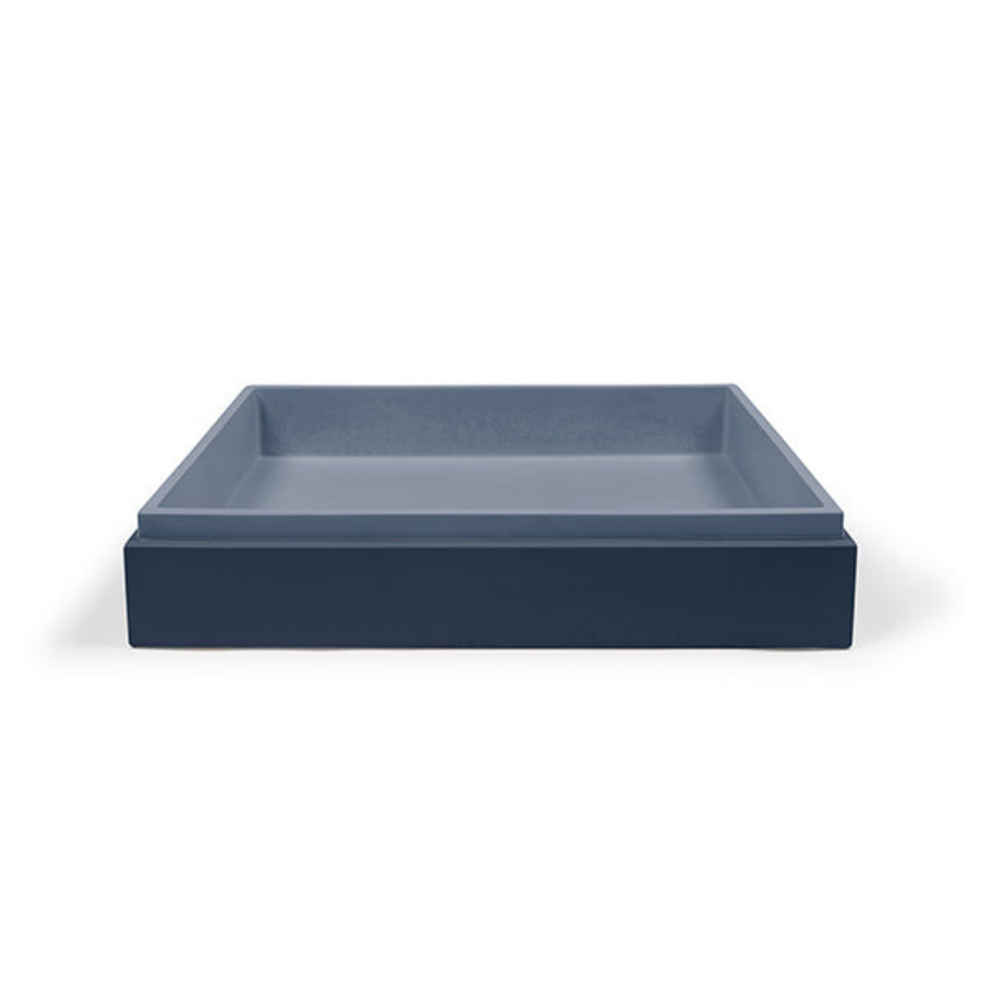 Nood Co Stepp Rectangle Basin Surface Mount Copan Blue